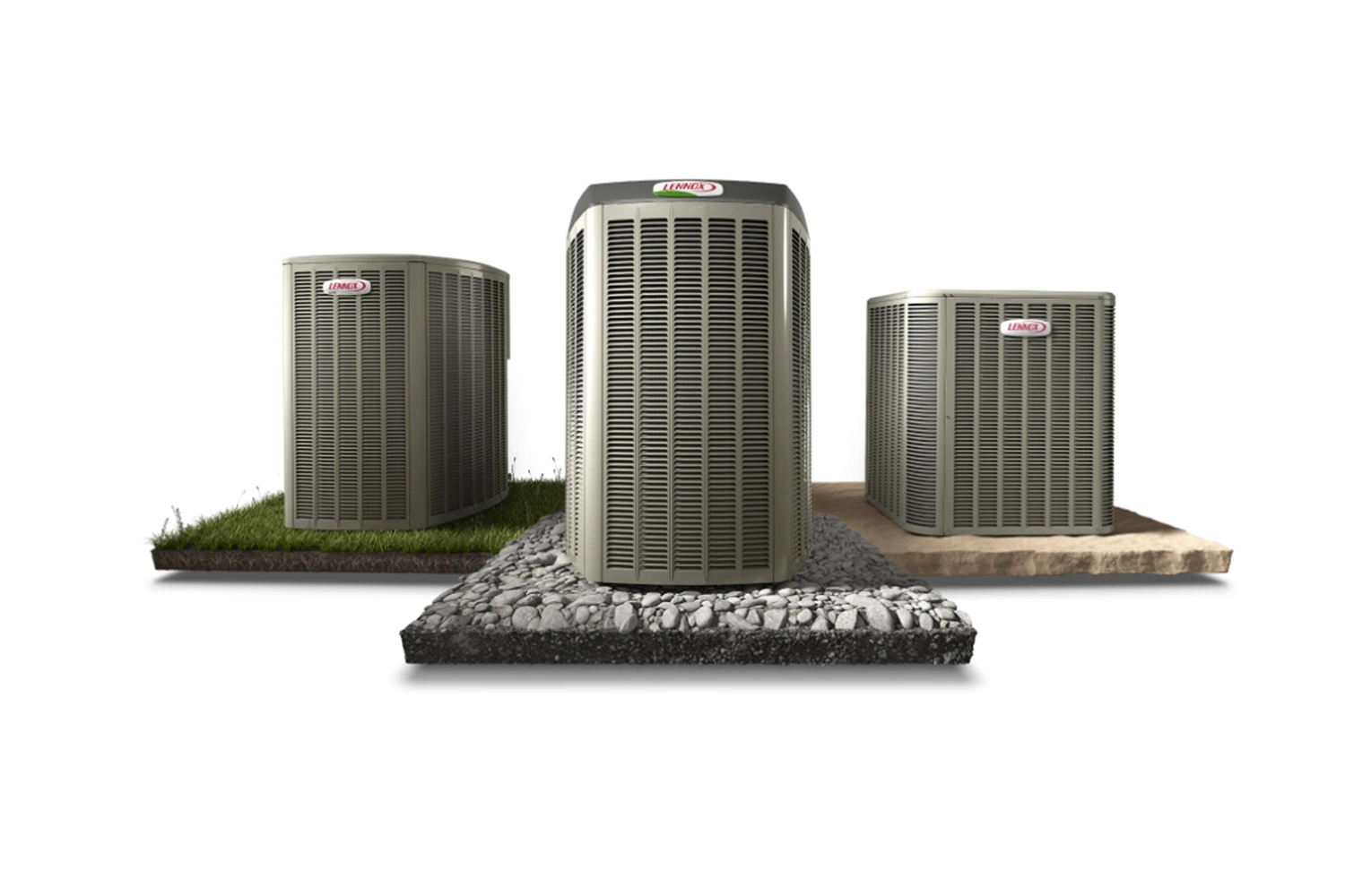 Lennox Air conditioning units on a white background